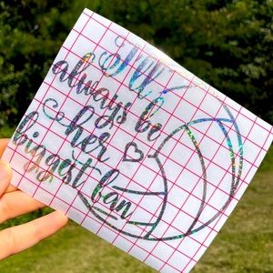 Sparkle Volleyball mom car decal